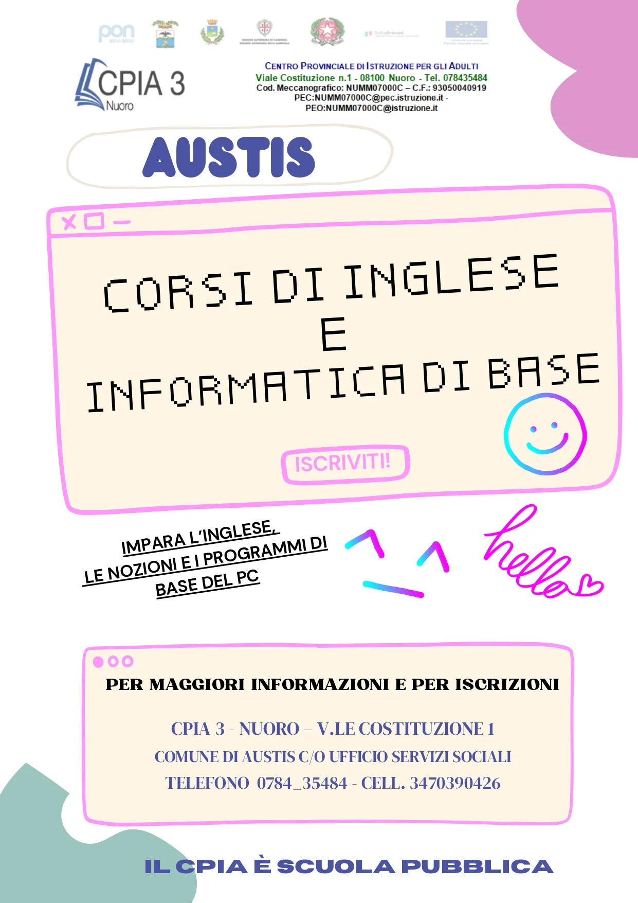 Corsi di inglese e informatica di base