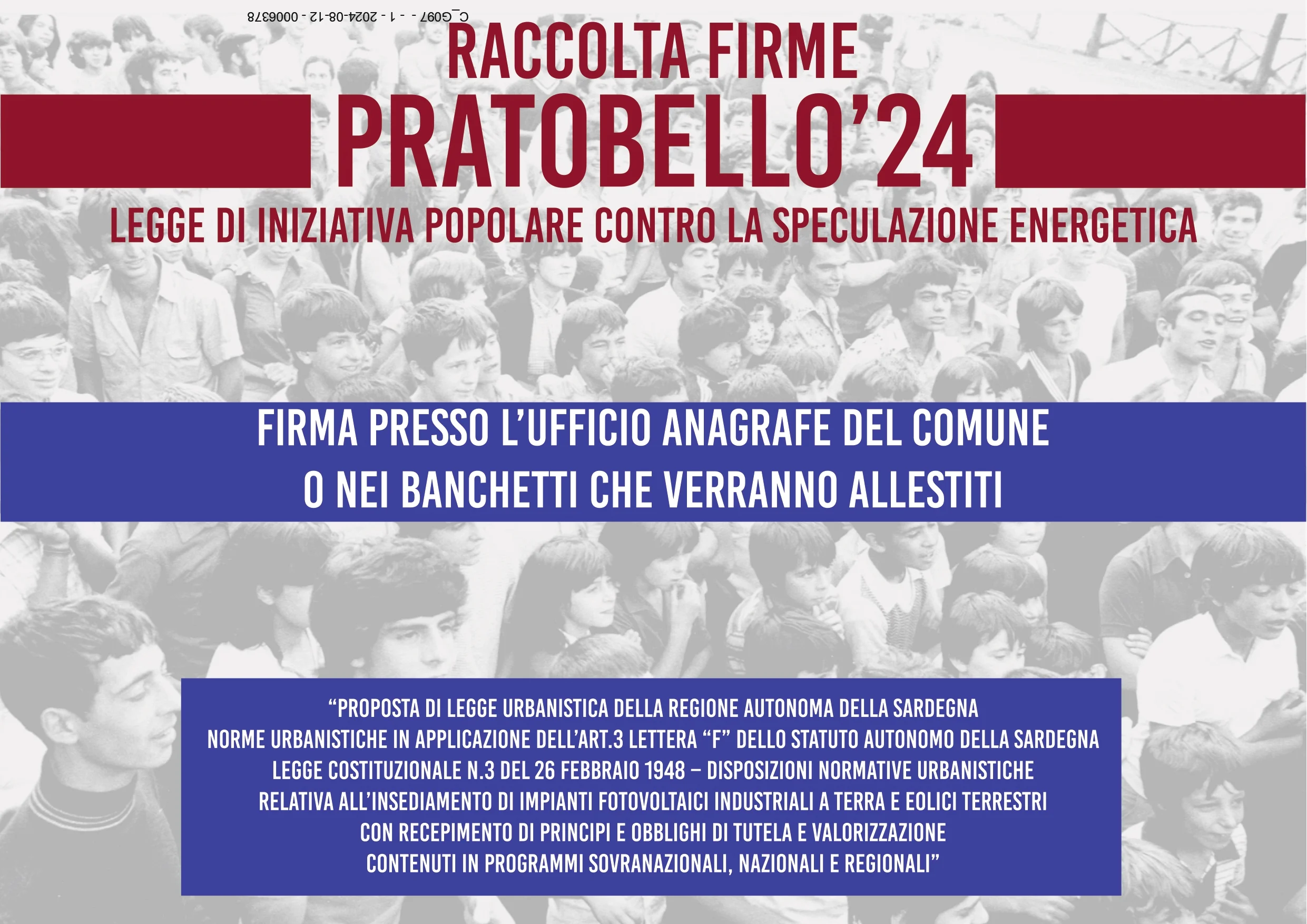 Proposta di legge di iniziativa popolare denominata 'PRATOBELLO '24'